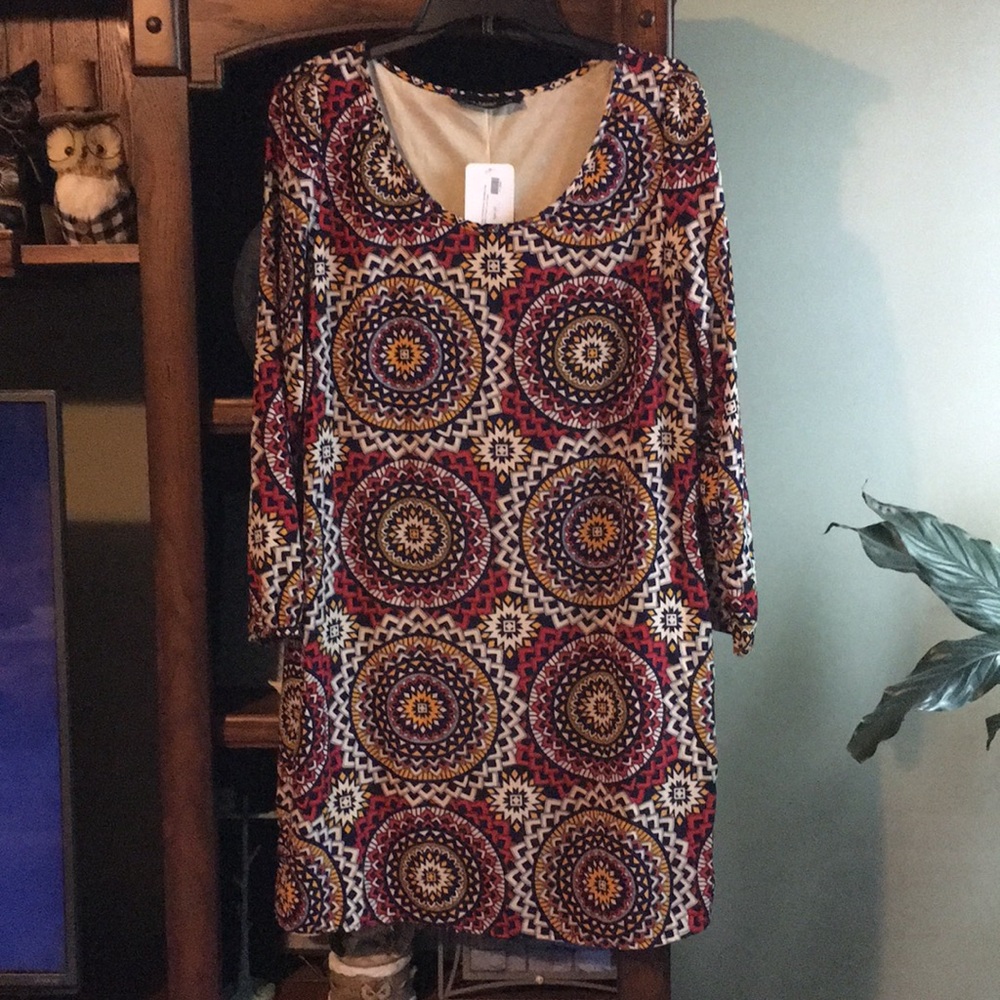 2/$48 Red & Yellow Boutique Dress